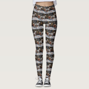 Weimaraner Christmas Festive Season Leggings