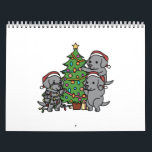 Weimaraner Christmas Tree Calendar<br><div class="desc">This Weimaraner Christmas Tree design makes a great gift for a Weimaraner owner. It features a Weimaraner dog illustration.</div>