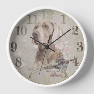 Weimaraner  clock