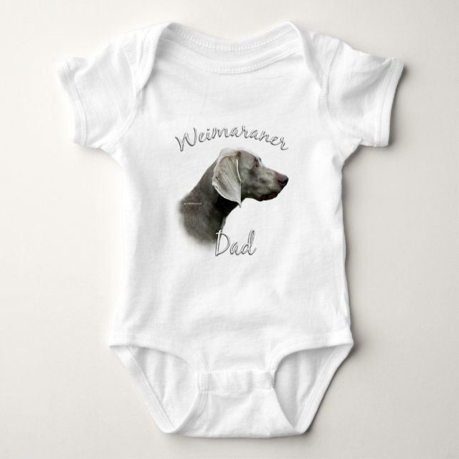 Weimaraner Dad 2 Baby Bodysuit (Front)