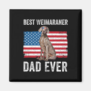Weimaraner Dad American Flag Dog Lover Owner 4th O Magnet