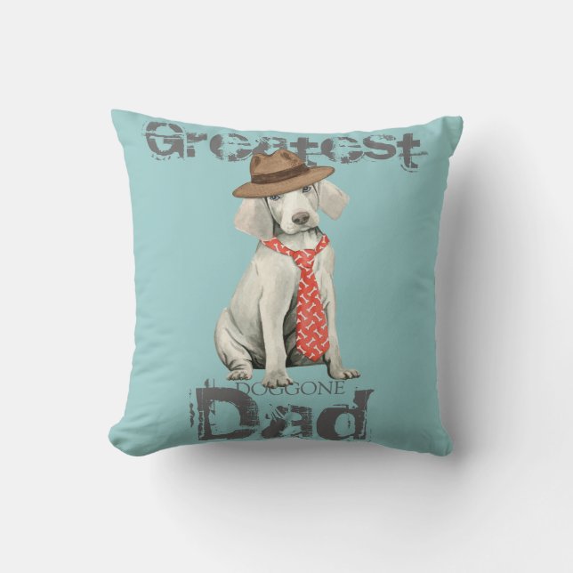 Weimaraner Dad Cushion (Front)