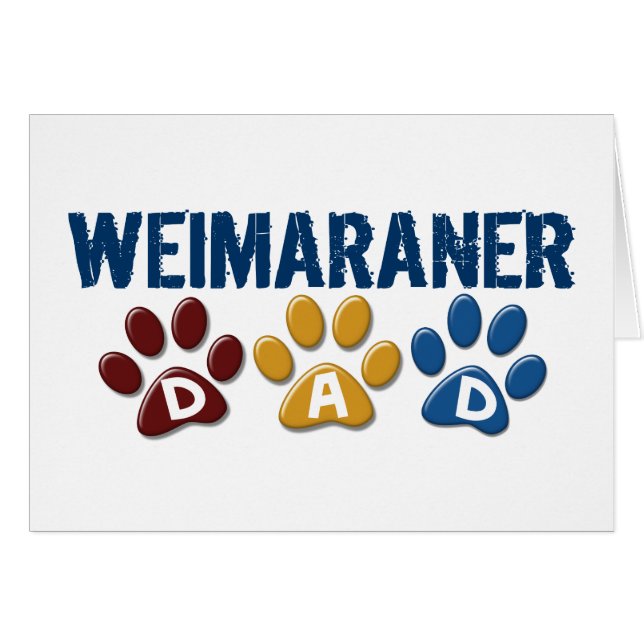 WEIMARANER Dad Paw Print 1 (Front Horizontal)