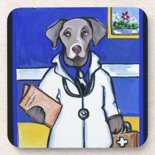 WEIMARANER DOCTOR COASTER