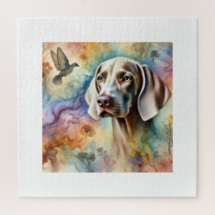 Weimaraner Dog 200624AREF211 - Watercolor Jigsaw Puzzle