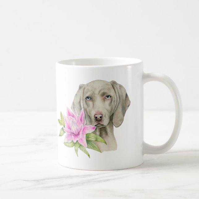 Weimaraner Dog Art Coffee Mug (Right)