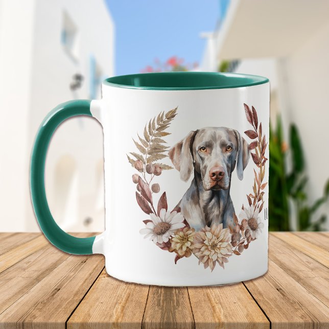 Weimaraner Dog Autumn Wreath Mug (Creator Uploaded)