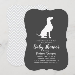 Weimaraner Dog Baby Shower Gender Neutral Invitation