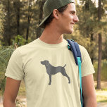 Weimaraner Dog Breed Silhouette T-Shirt<br><div class="desc">This Weimaraner silhouette shirt is available in a variety of t-shirt styles for men,  women,  kids and babies. A cool gift for Weim lovers for any occasion. Check out Jenn’s Doodle World for more dog breed silhouette t-shirts and Weimaraner lover's gifts.</div>