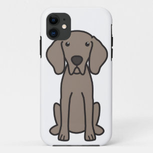 Weimaraner Dog Cartoon iPhone 11 Case