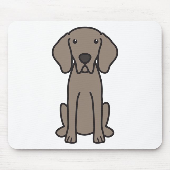 Weimaraner Dog Cartoon Mouse Pad (Front)