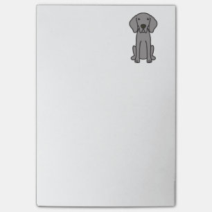 Weimaraner Dog Cartoon Post-it Notes