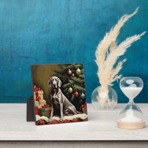 Weimaraner dog Christmas Plaque