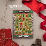Weimaraner Dog Countdown Christmas Advent Calendar Holiday Card<br><div class="desc">Weimaraner Dog Countdown Christmas Advent Calendar Holiday Card features a watercolor of a Weimaraner with a Christmas hat and a Christmas dog collar. Funny design for Dog Lovers!</div>