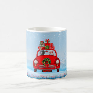 Weimaraner Dog In Car With Santa Claus Coffee Mug