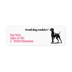 Weimaraner Dog Label Return Address Label