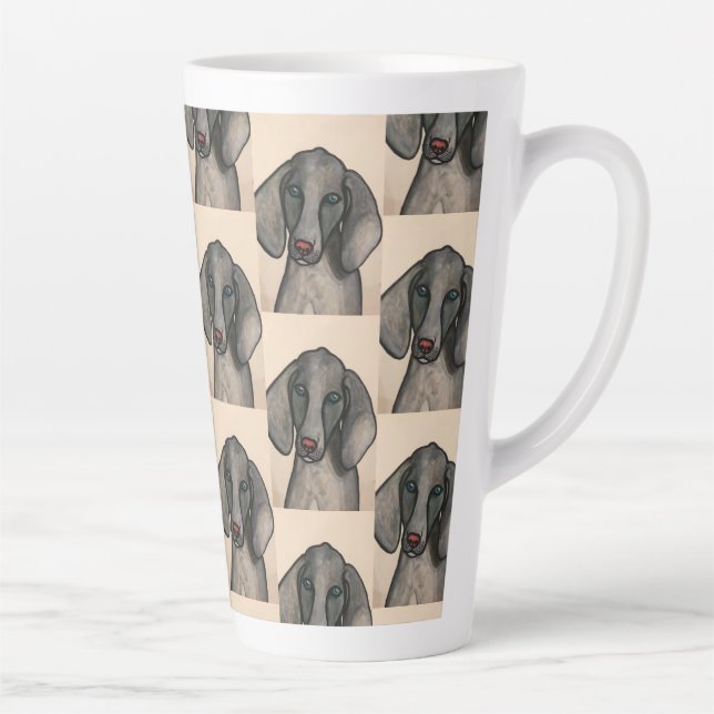 Weimaraner Dog Latte Mug (Right)