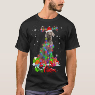 Weimaraner Dog Merry Christmas Party Family Matchi T-Shirt