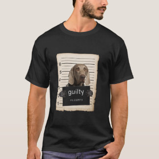 Weimaraner Dog mug shot bad dog T-Shirt