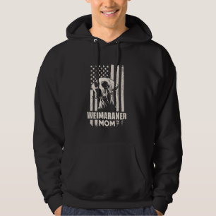 Weimaraner Dog Mum American Flag Gifts for Women M Hoodie