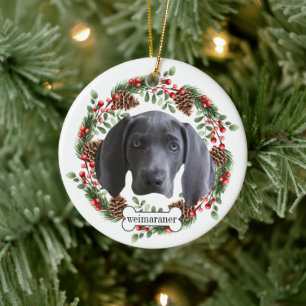 weimaraner dog Personalised Pet Ornament