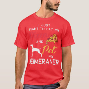 Weimaraner Dog Pizza Lover Owner Christmas Birthda T-Shirt