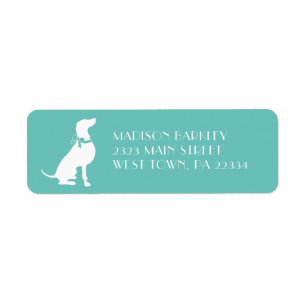 Weimaraner Dog Puppy Return Address Label