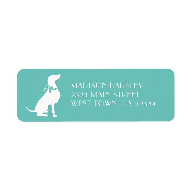 Weimaraner Dog Puppy Return Address Label (Front)