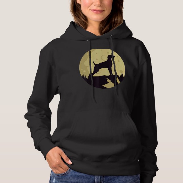 Weimaraner Dog Retro 3 Hoodie (Front)