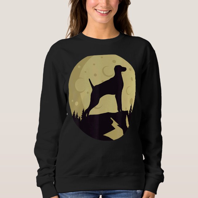 Weimaraner Dog Retro 3 Sweatshirt (Front)