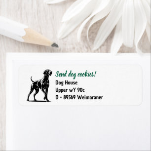 Weimaraner Dog  Return Address Label