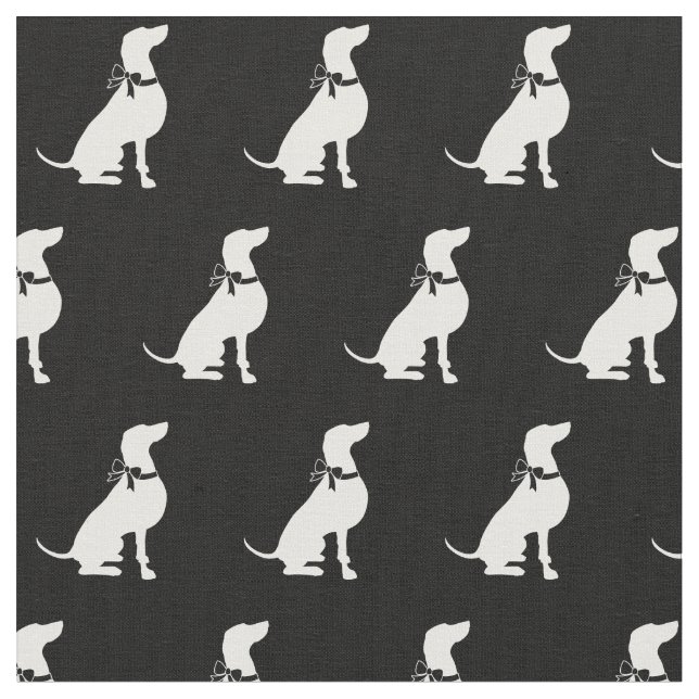 Weimaraner Dog Silhouette Pet Fabric (Close Up)