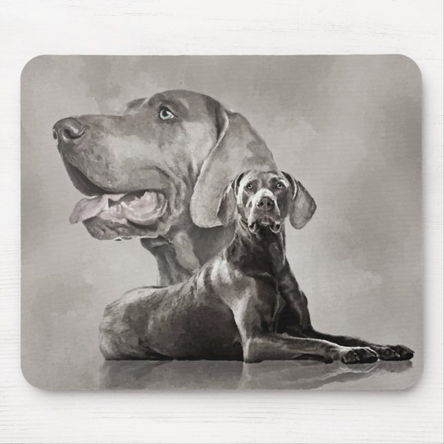 Weimaraner Dogs Collage #2 Mouse Pad (Front)