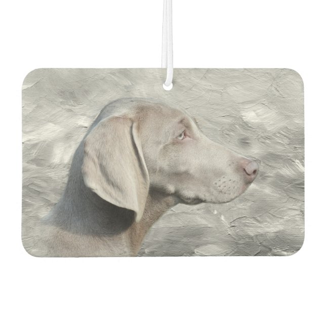 Weimaraner face car air freshener (Front)