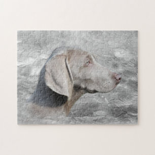 Weimaraner face jigsaw puzzle