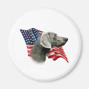 Weimaraner Flag Magnet