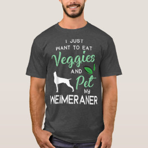 Weimaraner Funny Vegan Dog Lover Owner Xmas Birthd T-Shirt