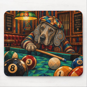 Weimaraner, Geometric Mosaic Mouse Pad