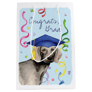 Weimaraner Graduate Medium Gift Bag
