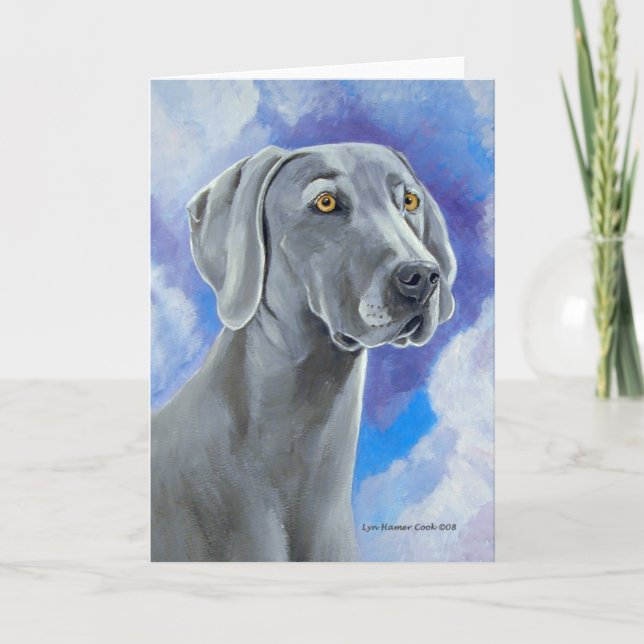 Weimaraner Greeting Cards (Front)