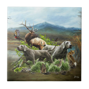 Weimaraner, "Grey Ghost"  Ceramic Tile