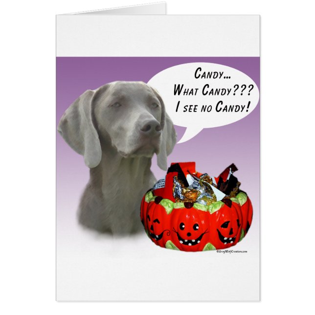 Weimaraner Halloween Candy (Front)