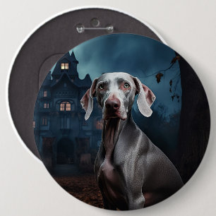 Weimaraner Halloween Scary 6 Cm Round Badge