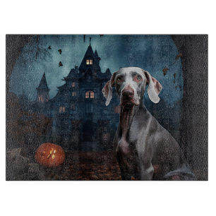 Weimaraner Halloween Scary Cutting Board