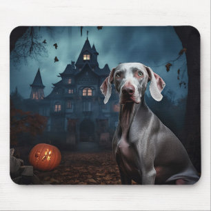 Weimaraner Halloween Scary Mouse Pad