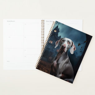 Weimaraner Halloween Scary Planner