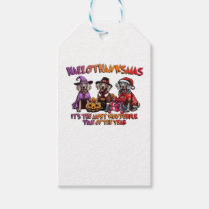 Weimaraner Halloween Thanksgiving Christmas Oversi Gift Tags