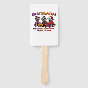 Weimaraner Halloween Thanksgiving Christmas Oversi Hand Fan