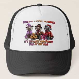 Weimaraner Halloween Thanksgiving Christmas Oversi Trucker Hat