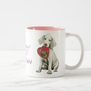 Weimaraner Heart Mum Two-Tone Coffee Mug